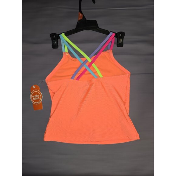 NWT Girls 2-Piece Tankini Swimsuit Set – Size Medium 7/8, Double Strap, UPF 50+ - Picture 5 of 5